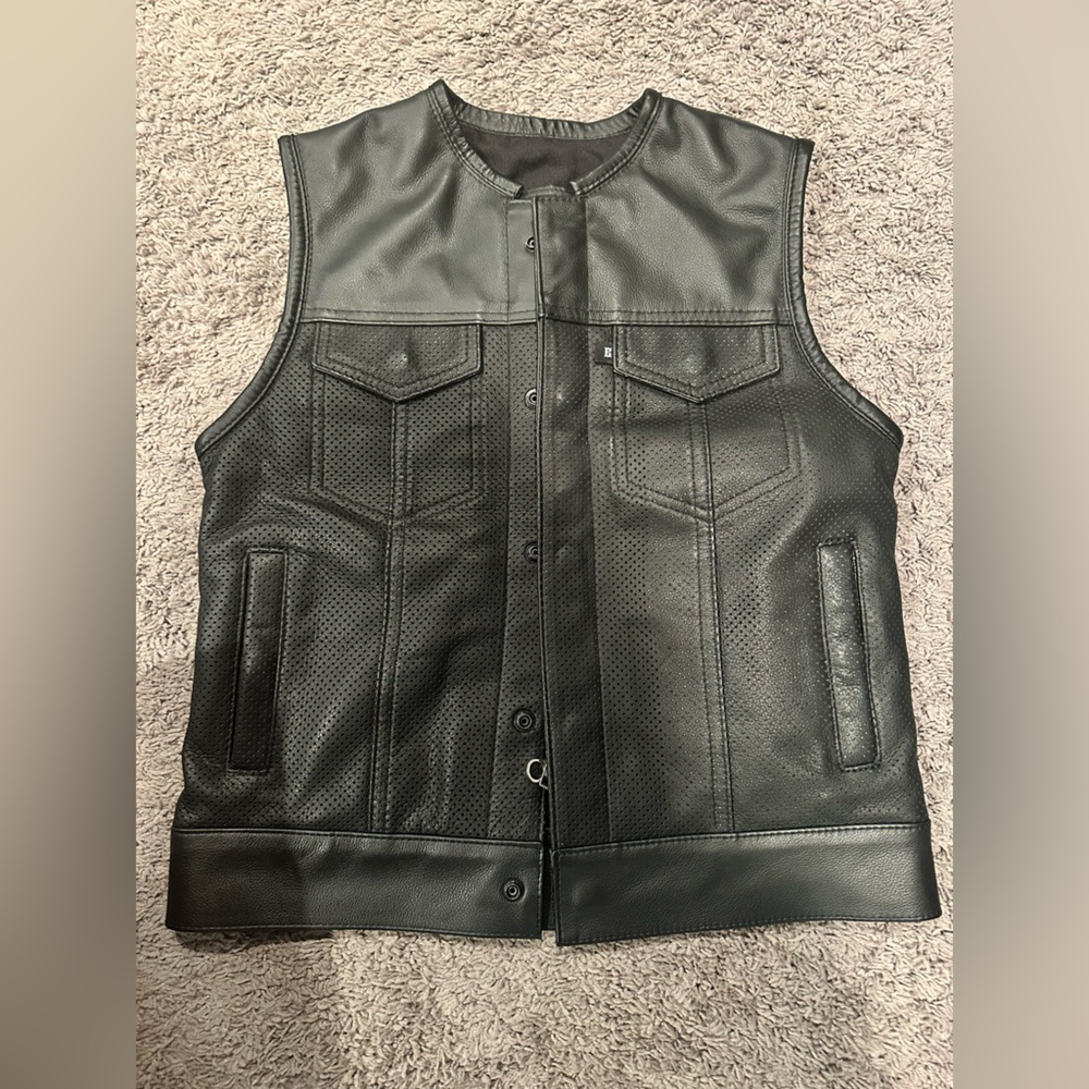 Espinoza Leather motorcycle vest